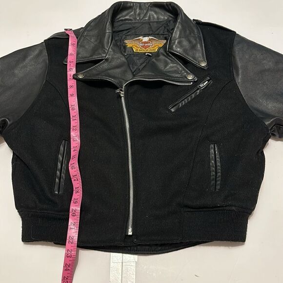 Harley Davidson women’s bomber wool leather jacket size L - Picture 12 of 12